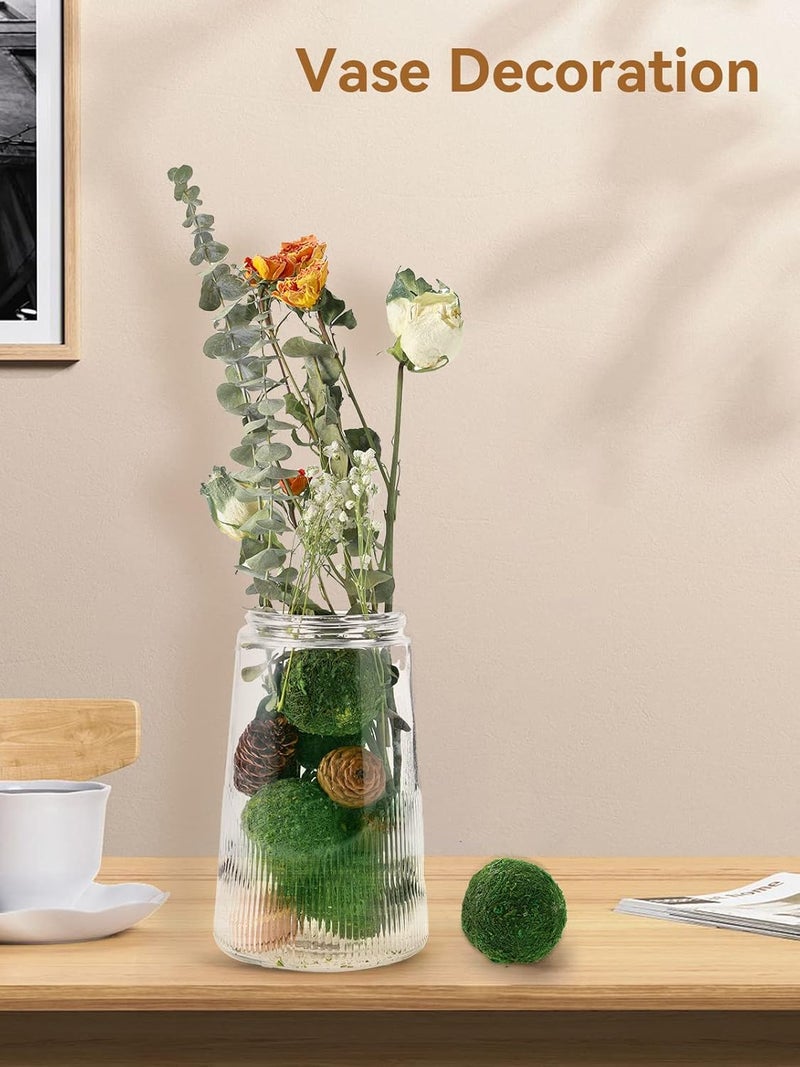 Biubee 12Pack Decorative Faux Dried Moss Balls- 2.2" Artificial Green Plant Mossy Globes Handmade Sphere Moss Gift for Home Dough Bowl Vase Chinoiserie Decors Party Wedding Display - Image 2